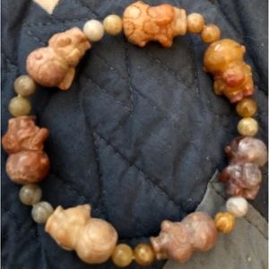 Jade lucky carved bracelet